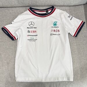 Mercedes AMG Petronas Kids White and Black T-Shirt